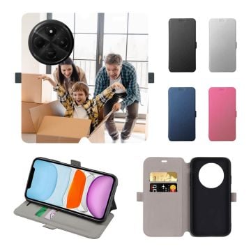 Personalized Xiaomi Poco C75 Leather Full Print Flip Wallet Phone Case with Design, Pictures, Texts, etc.