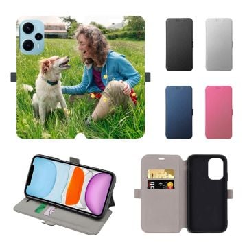 Personalisierte Xiaomi Poco F5 Leder Flip Case Handyhülle mit Foto und Design selbst gestalten