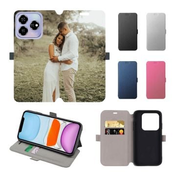 Customized ZTE Axon 60 Leather Full Print Flip Wallet Phone Case with Design, Pictures, Texts, etc.