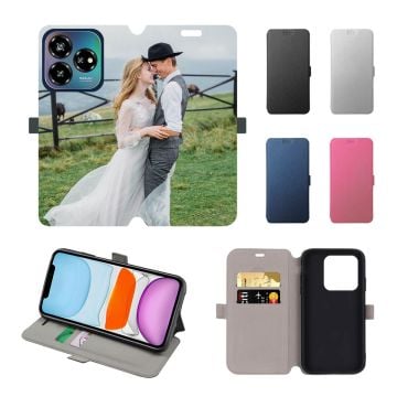 Customized ZTE Axon 60 Lite Leather Full Print Flip Wallet Phone Case with Pictures, Design, Texts, etc.