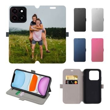 Personalized ZTE Blade A35 Leather Full Print Flip Wallet Phone Case with Pictures, Design, Texts, etc.