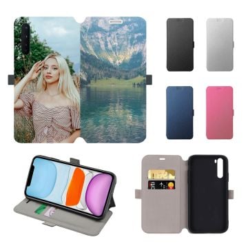 gepersonaliseerd OnePlus Nord flip hoesje ontwerpen en bedrukken met foto