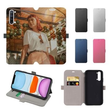 Custom OPPO Find X2 Lite Leather Full Print Flip Wallet Phone Case with Your Own Design, Photos, Texts, etc.