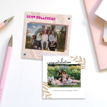 Personalisierte Geschenke zum Ruhestand - 2er-Pack Haftnotizen mit eigenem Foto selbst online gestalten