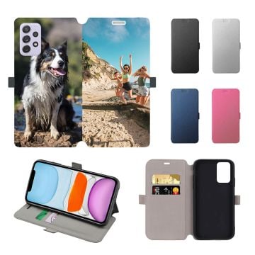 Samsung Galaxy A72 Leder Flip Case Handyhülle mit eigenem Foto und Design selbst machen