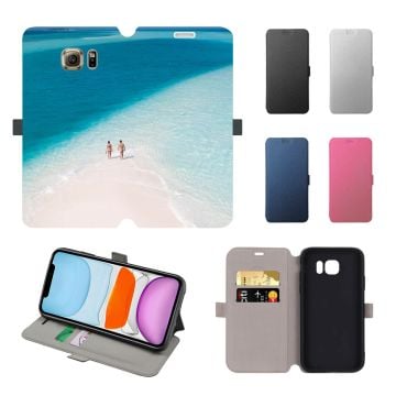 Funda móvil estilo flip para Samsung Galaxy S6 personalizada con fotos