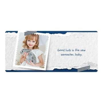 Regalos personalizados de inscripción escolar - Alfombrilla de ratón para escritorio de cuero de 40 x 90 cm (15,7" x 35,4") personalizada con foto y letra