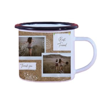 Personalized Thank You Gifts - Custom Enamel Cup With Photos, Design, Texts, etc.