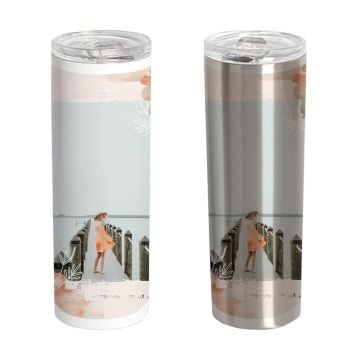 Personalized Gifts for Travelers - Personalized 20 OZ Stainless Steel Straw Cup With Photos, Name, Design, etc.