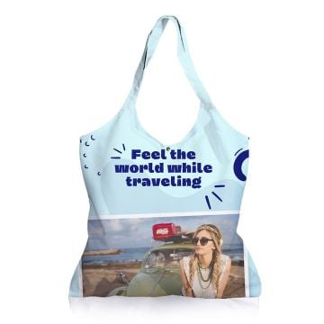 Personalized Gifts for Travelers - Personalized Canvas Tote Bag With Photos, Name, Design, etc.