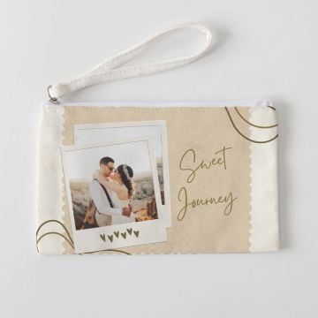 Personalized Gifts for Travelers - Custom Canvas Coin Purse With Pictures, Name, Design, etc.