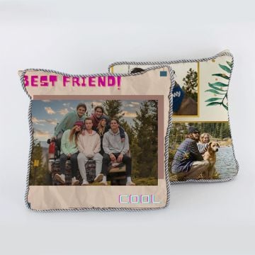 Personalized Gifts for Travelers - Personalized Blanket and Plush Pillow 2 in 1 With Pictures, Name, Design, etc.