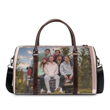 Personalized Gifts for Travelers - Personalized Travel Handbag With Pictures, Name, Design, etc.