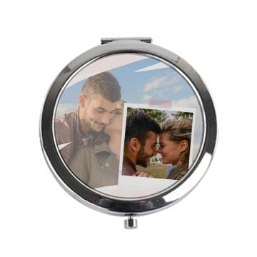 Personalisierte Valentinstag Geschenke - Personalisierter Runder Taschenspiegel mit Foto und Design selber online machen