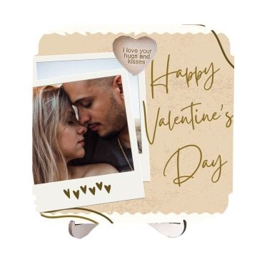 Personalized Valentine's Day Gifts - Customized Wooden Engraved Ornament with Rotating Message With Design, Pictures, Texts, etc.