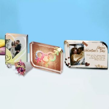 Personalized Valentine's Day Gifts - Personalized Engraved Photo Crystal With Photos, Name, Design, etc.