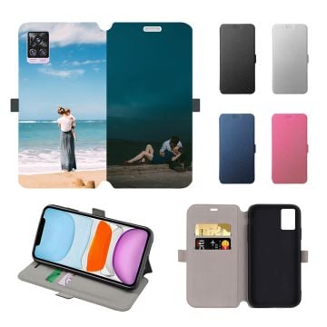 vivo V20 Pro Leder Flip Case Handyhülle mit eigenem Foto und Design selbst gestalten