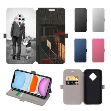 vivo X50e Leder Flip Case Handyhülle mit eigenem Design und Foto selber online machen