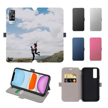 vivo Y51 (2020 December) Leder Flip Case Handyhülle mit eigenem Foto und Design selbst online machen