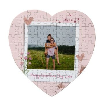 persoonallinen häälahja - tee oma sydämenmuotoinen magneettinen palapeli, 75 osaa omalla kuvalla