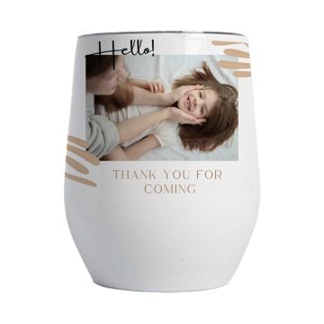 Personalized Wedding Party Gifts - Custom 12 OZ Stainless Steel Eggshell Cup With Photos, Name, Design, etc.