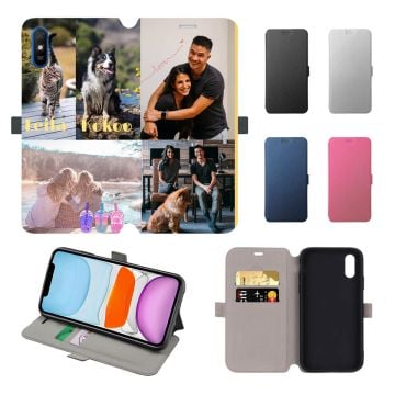 Xiaomi Redmi 9A Leder Flip Case Handyhülle mit eigenem Design und Foto selber machen