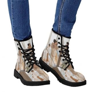 Botas de cuero PU para hombre personalizadas con foto y letra