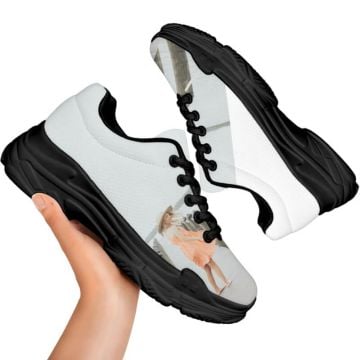 Zapatillas gruesas para mujer personalizadas con foto y letra