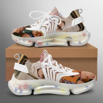 Zapatillas para correr con tacón de aire para mujer personalizadas con foto y letra