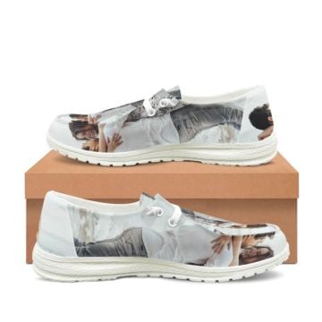 Mocasines sin cordones para hombre personalizados con foto y letra