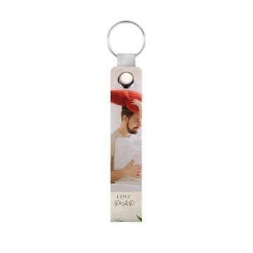 Custom Pu Leather Wristlet Keychain with Photo, Picture and Your Own Design