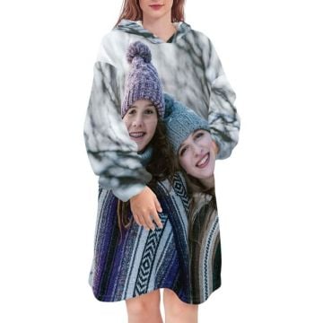 Custom Adult Blanket Sweater with Photo, Picture and Your Own Design