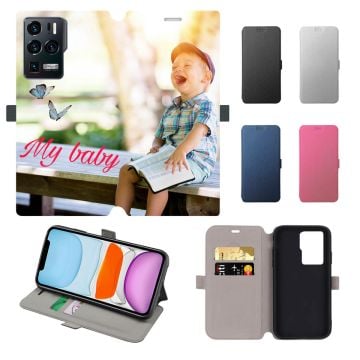Custom ZTE Axon 30 Ultra 5G Leather Full Print Flip Wallet Phone Case with Your Own Design, Photos, Texts, etc.